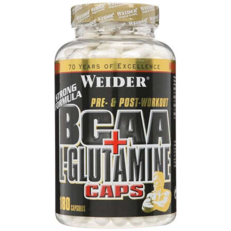 Weider BCAA + L-Glutamine Caps - 180 caps