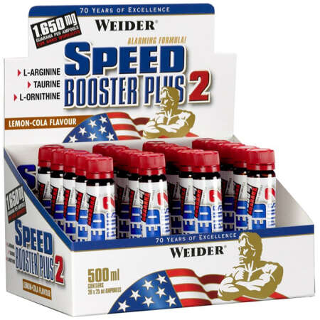 Weider Speed Booster Plus 2, Lemon-Cola - 20 x 25 ml.