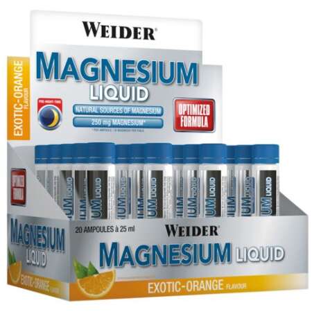 Weider Magnesium Liquid, Exotic-Orange - 20 x 25 ml.