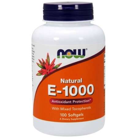 NOW Foods Vitamin E-1000 - Natural (Mixed Tocopherols) - 100 softgels