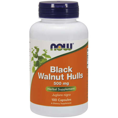 NOW Foods Black Walnut Hulls, 500mg - 100 caps