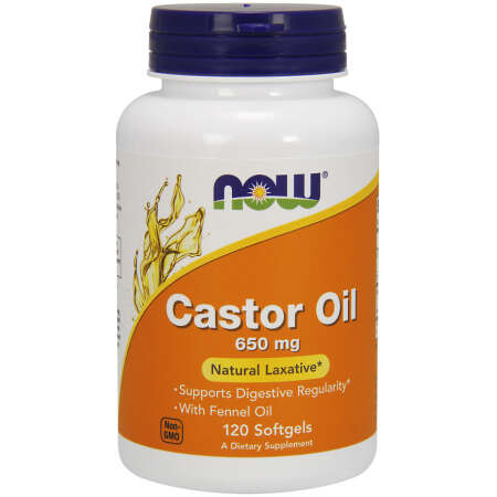 NOW Foods Castor Oil, 650mg - 120 softgels