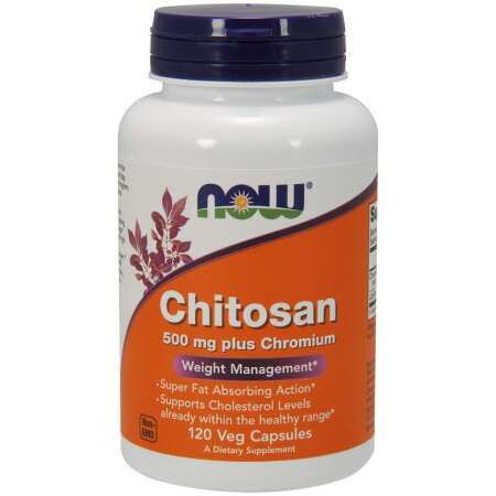 NOW Foods Chitosan, 500mg Plus Chromium - 120 vcaps