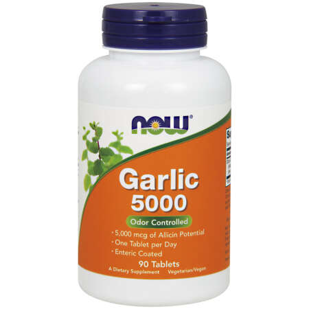 NOW Foods Garlic 5000, Odor Controlled - 90 tablets