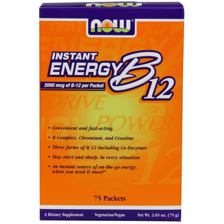 NOW Foods Vitamin B-12, Instant Energy - 75 packets