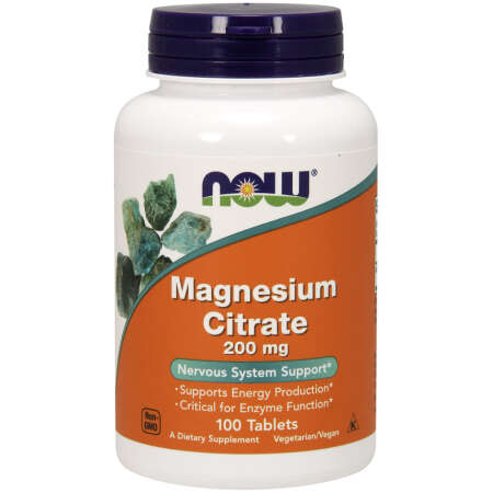 NOW Foods Magnesium Citrate, 200mg - 100 tablets