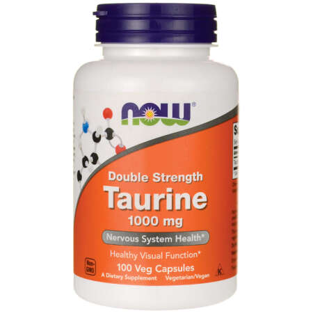 NOW Foods Taurine, 1000mg Double Strength - 100 vcaps