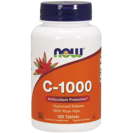 NOW Foods Vitamin C-1000 with Rose Hips - Sustained Release - 100 tabs