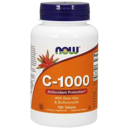 NOW Foods Vitamin C-1000 with Rose Hips & Bioflavonoids - 100 tablets