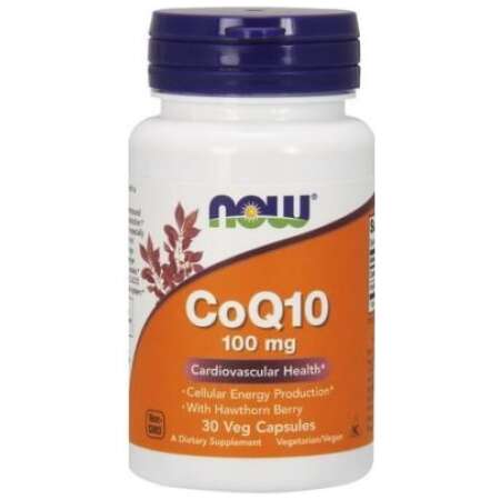 NOW Foods CoQ10 with Hawthorn Berry, 100mg - 30 vcaps