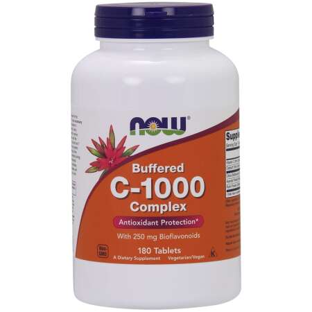 NOW Foods Vitamin C-1000 Complex - Buffered with 250mg Bioflavonoids - 180 tabs