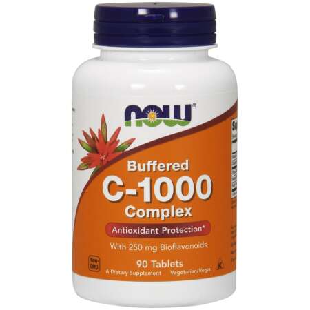 NOW Foods Vitamin C-1000 Complex - Buffered with 250mg Bioflavonoids - 90 tabs