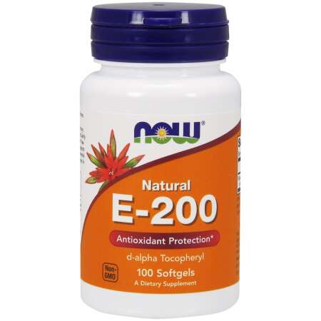 NOW Foods Vitamin E-200, Natural - 100 softgels