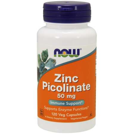 NOW Foods Zinc Picolinate, 50mg - 120 vcaps
