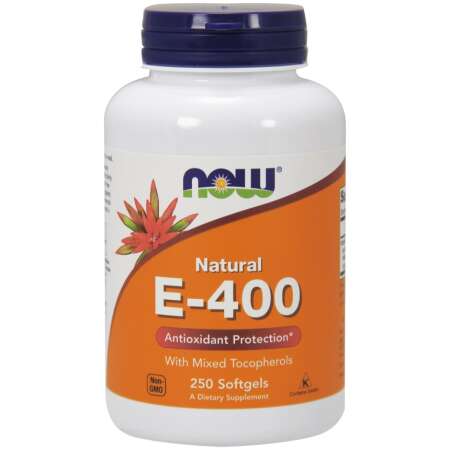 NOW Foods Vitamin E-400 - Natural (Mixed Tocopherols) - 250 softgels
