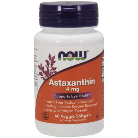 NOW Foods Astaxanthin, 4mg - 60 veggie softgels