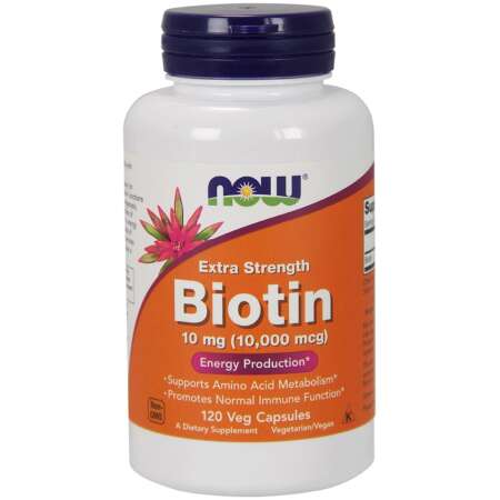 NOW Foods Biotin, 10mg Extra Strength - 120 vcaps