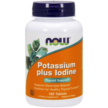 NOW Foods Potassium plus Iodine - 180 tabs