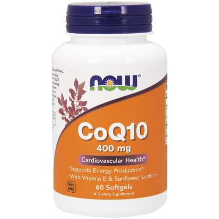 NOW Foods CoQ10 with Lecithin & Vitamin E, 400mg - 60 softgels