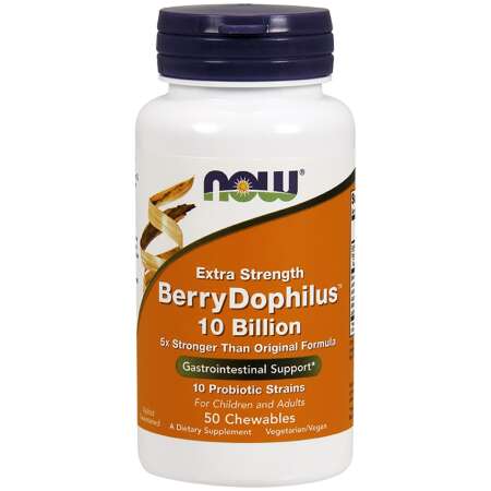 NOW Foods BerryDophilus, 10 Billion (Extra Strength) - 50 chewables