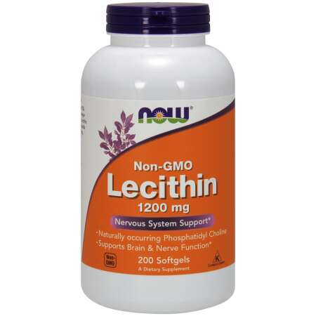 NOW Foods Lecithin, 1200mg Non-GMO - 200 softgels