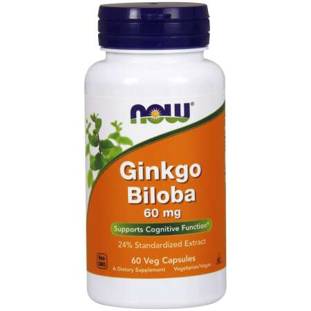 NOW Foods Ginkgo Biloba, 60mg - 60 vcaps