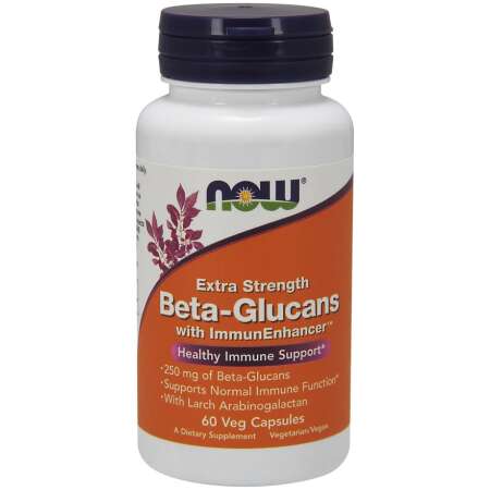NOW Foods Beta-Glucans with ImmunEnhancer, Extra Strength - 60 vcaps