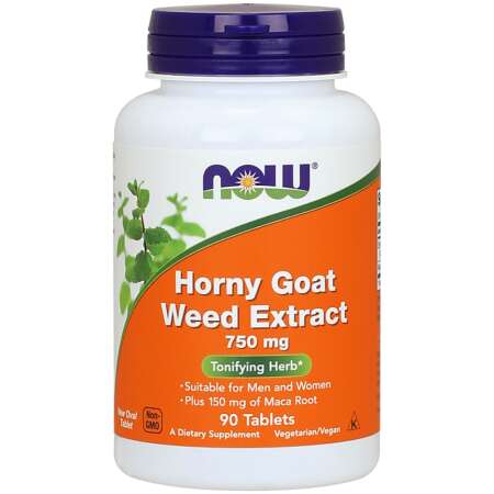 NOW Foods Horny Goat Weed Extract, 750mg - 90 tablets