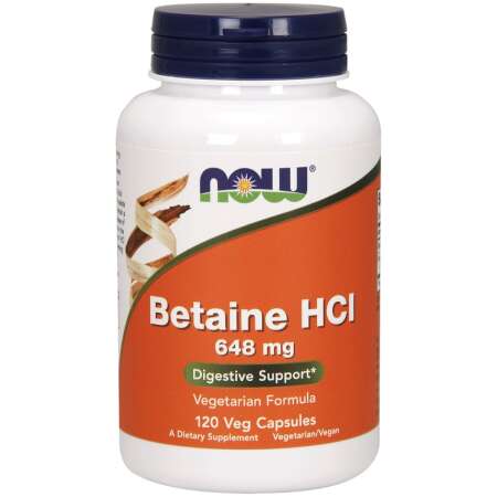 NOW Foods Betaine HCl, 648mg - 120 vcaps