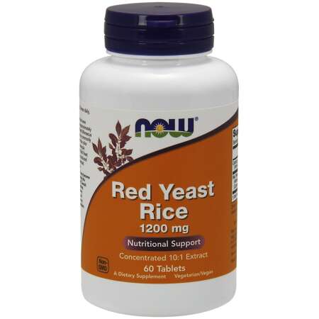 NOW Foods Red Yeast Rice Concentrated 10:1 Extract, 1200mg - 60 tablets