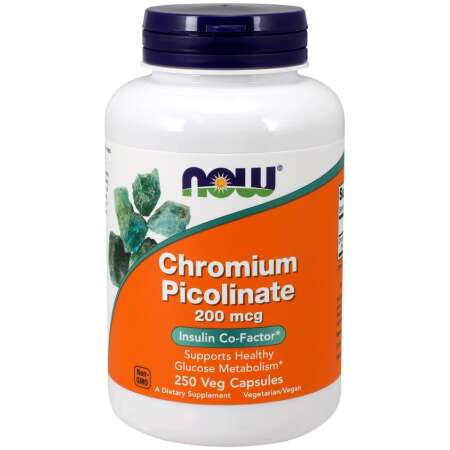 NOW Foods Chromium Picolinate, 200mcg - 250 vcaps