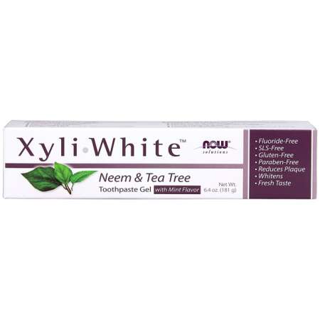 NOW Foods XyliWhite, Neem & Tea Tree Toothpaste Gel - 181g