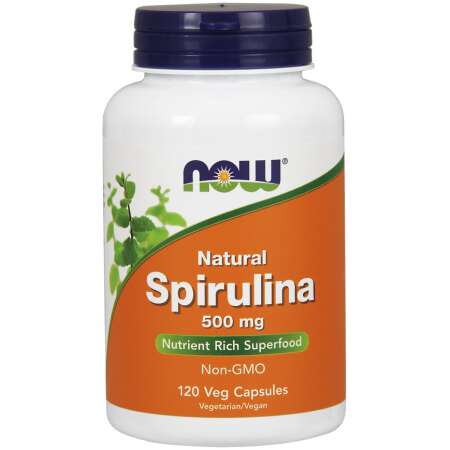 NOW Foods Spirulina - Natural, 500mg - 120 vcaps
