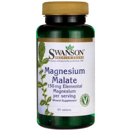 Swanson Magnesium Malate, 150mg Elemental Magnesium - 60 tablets
