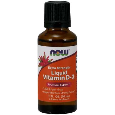 NOW Foods Vitamin D-3 Liquid, 1000 IU (Extra Strength) - 30 ml.