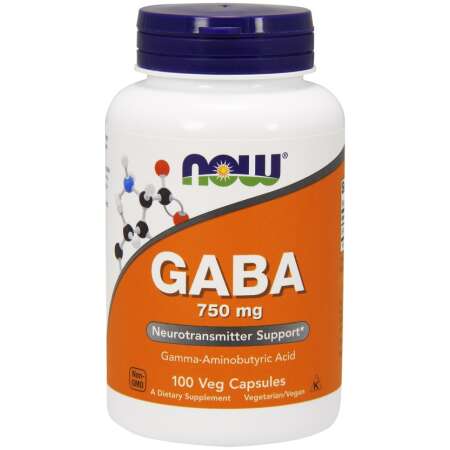 NOW Foods GABA, 750mg - 100 vcaps