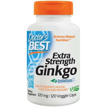Doctor's Best Extra Strength Ginkgo, 120mg - 120 vcaps