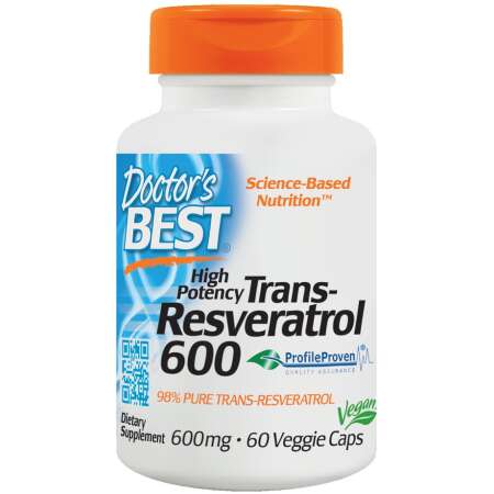 Doctor's Best Trans-Resveratrol 600, 600mg - 60 vcaps
