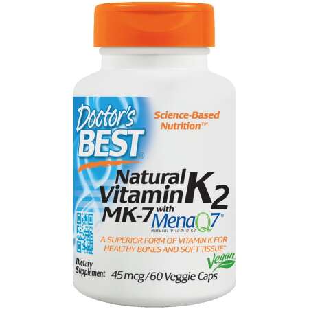 Doctor's Best Natural Vitamin K2 MK7 with MenaQ7, 45mcg - 60 vcaps