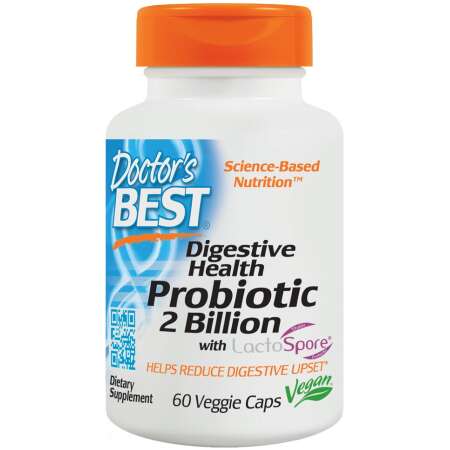 Doctor's Best Digestive Health Probiotic 2 Billion with LactoSpore - 60 vcaps