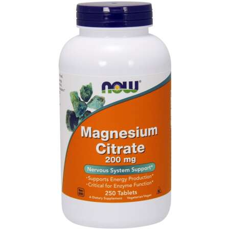 NOW Foods Magnesium Citrate, 200mg - 250 tablets