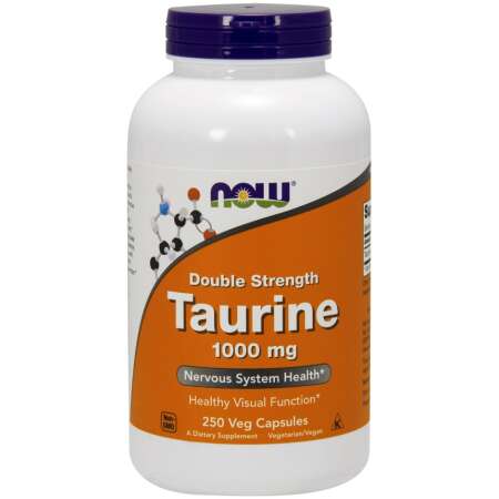 NOW Foods Taurine, 1000mg Double Strength - 250 vcaps