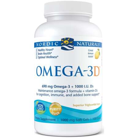 Nordic Naturals Omega-3D, 690mg Lemon - 120 softgels