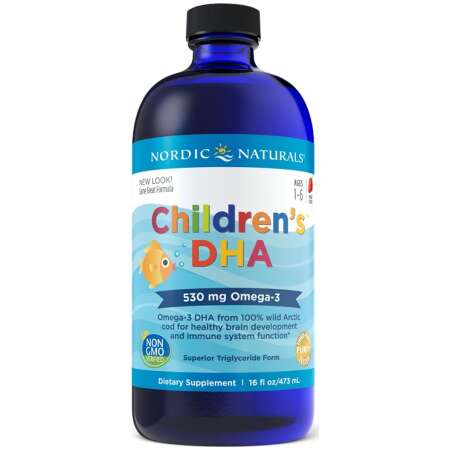 Nordic Naturals Children's DHA, 530mg Omega-3 Strawberry - 473 ml.