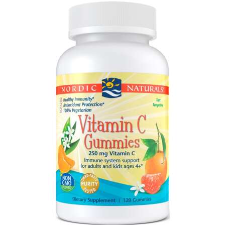 Nordic Naturals Vitamin C Gummies, 250mg Tangerine - 120 gummies