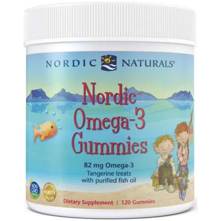 Nordic Naturals Nordic Omega-3 Gummies, 82mg Tangerine Treats - 120 gummies