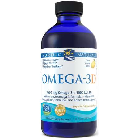 Nordic Naturals Omega-3D, 1560mg Lemon - 237 ml.
