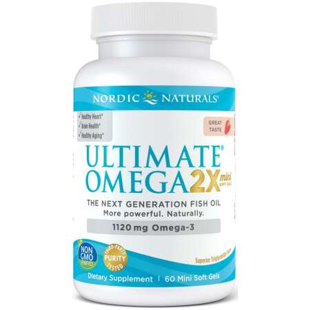 Nordic Naturals Ultimate Omega 2X Mini, 1120mg Strawberry - 60 mini softgels