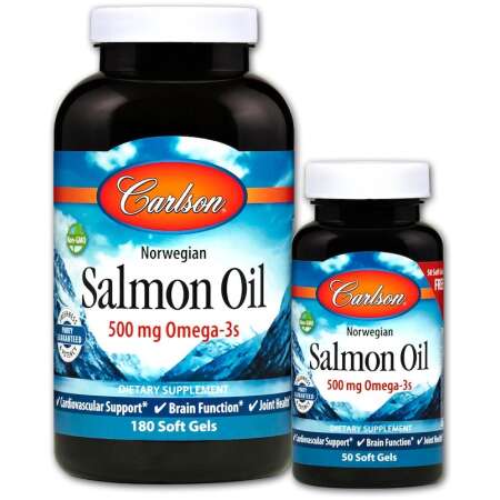 Carlson Labs Norwegian Salmon Oil - 180 + 50 softgels