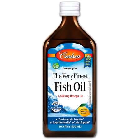 Carlson Labs The Very Finest Fish Oil, Natural Lemon - 500 ml.